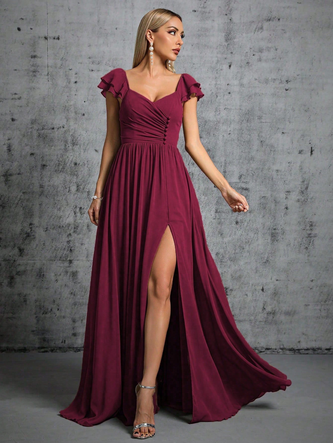 Formales Damenkleid mit Schlitz, Farben