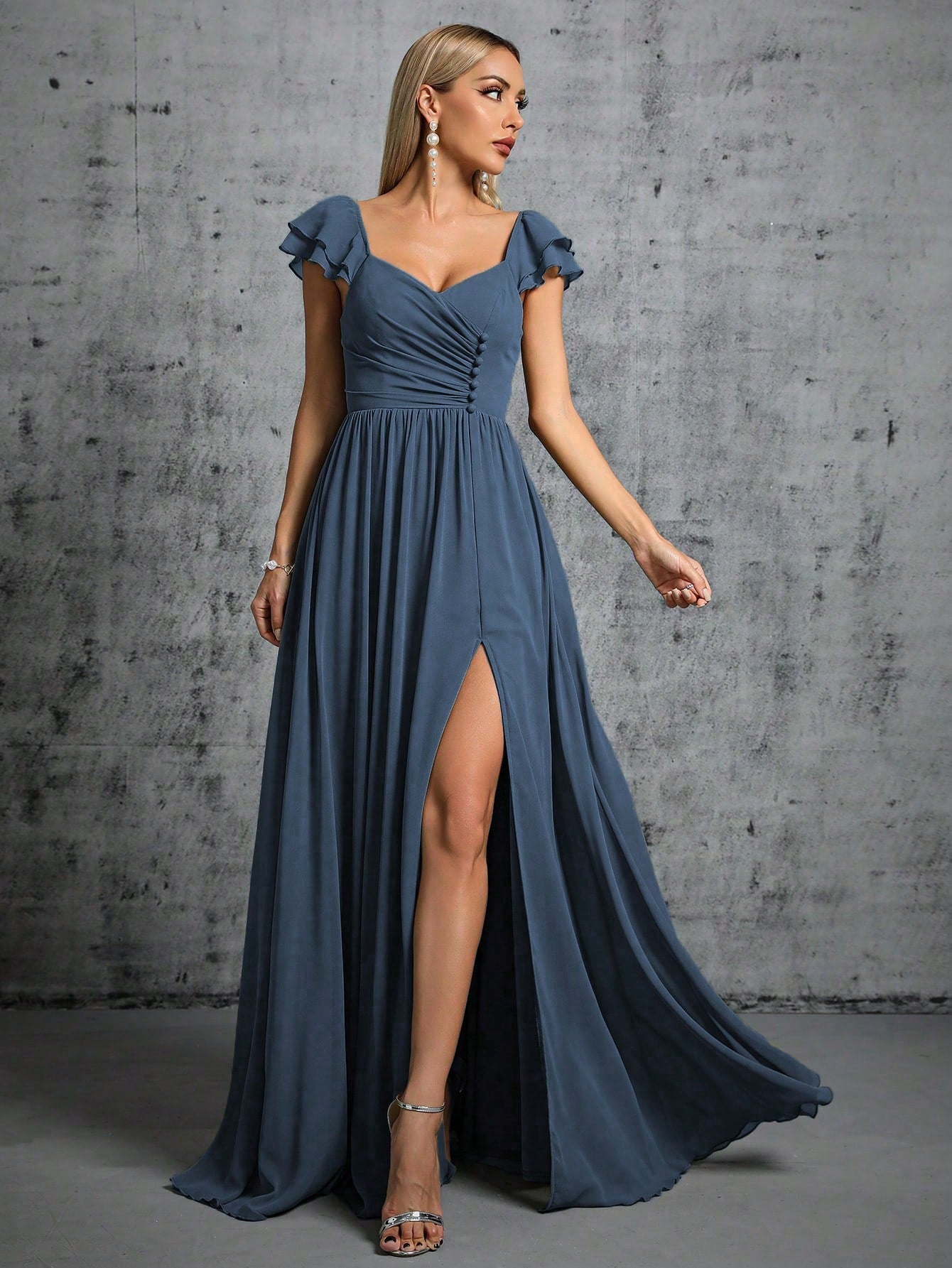 Formales Damenkleid mit Schlitz, Farben