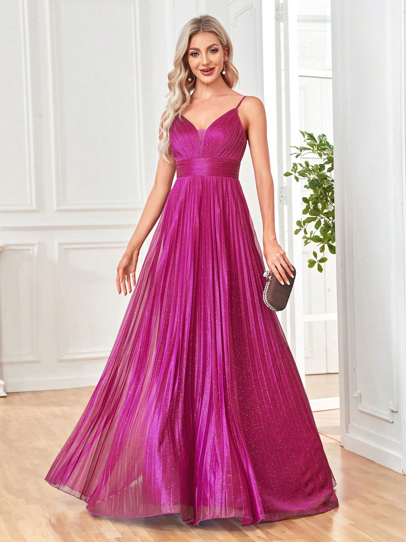 Damen-Abendkleid mit Falten, Farben