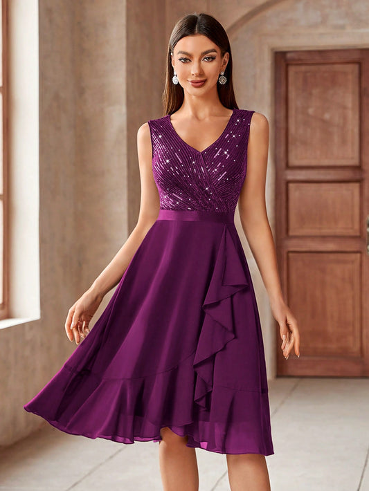 Formales Damenkleid mit Pailletten, Farben