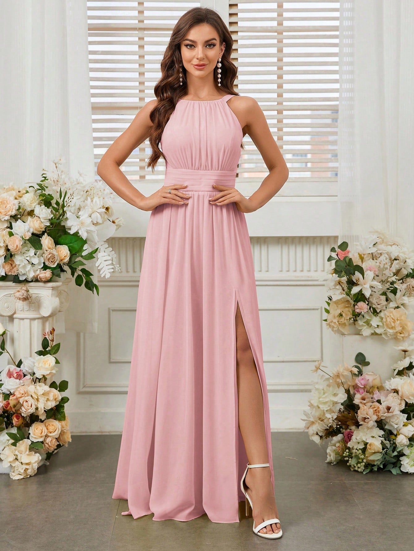 Formales Damenkleid mit Schlitz, Farben