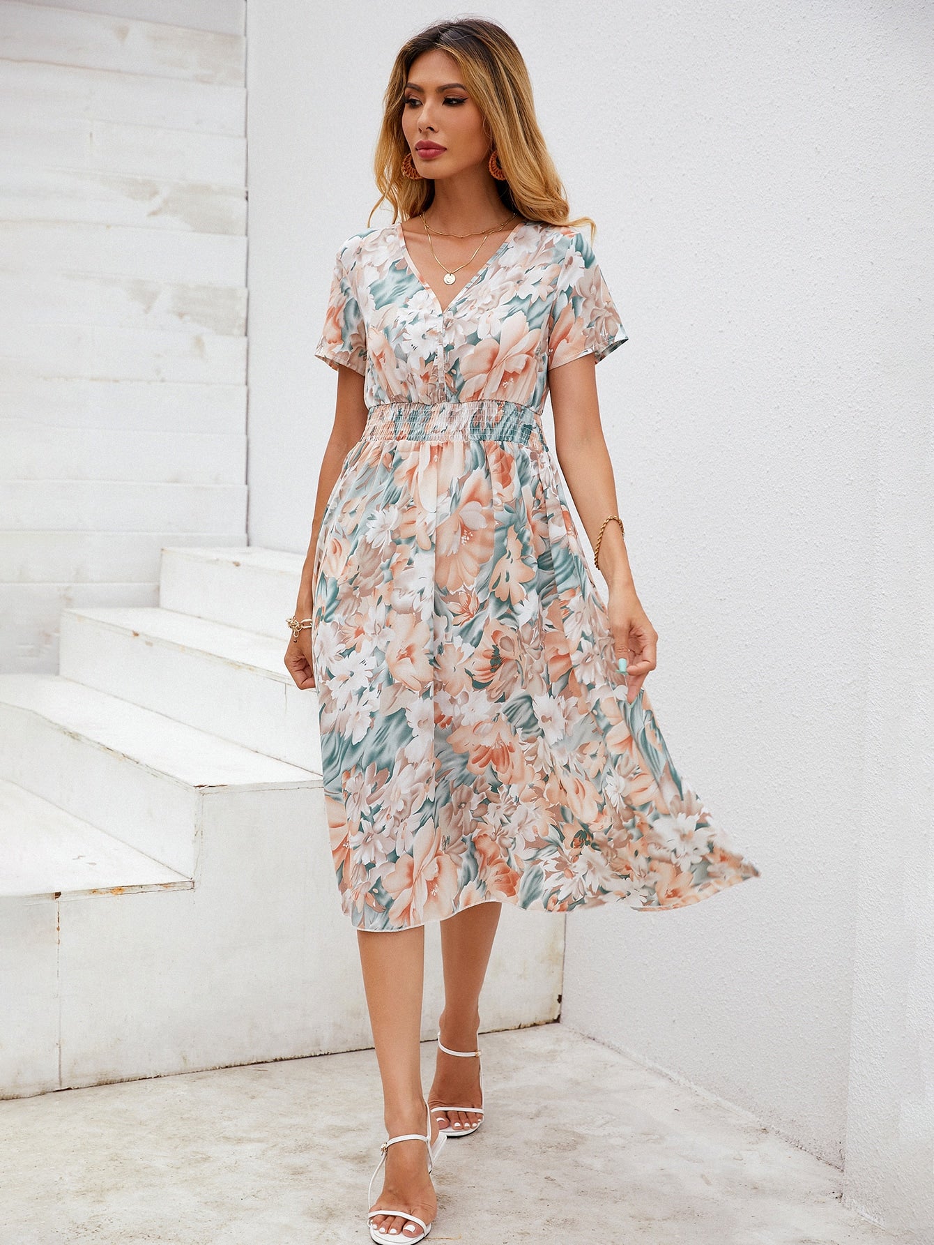 Doris floral print dress