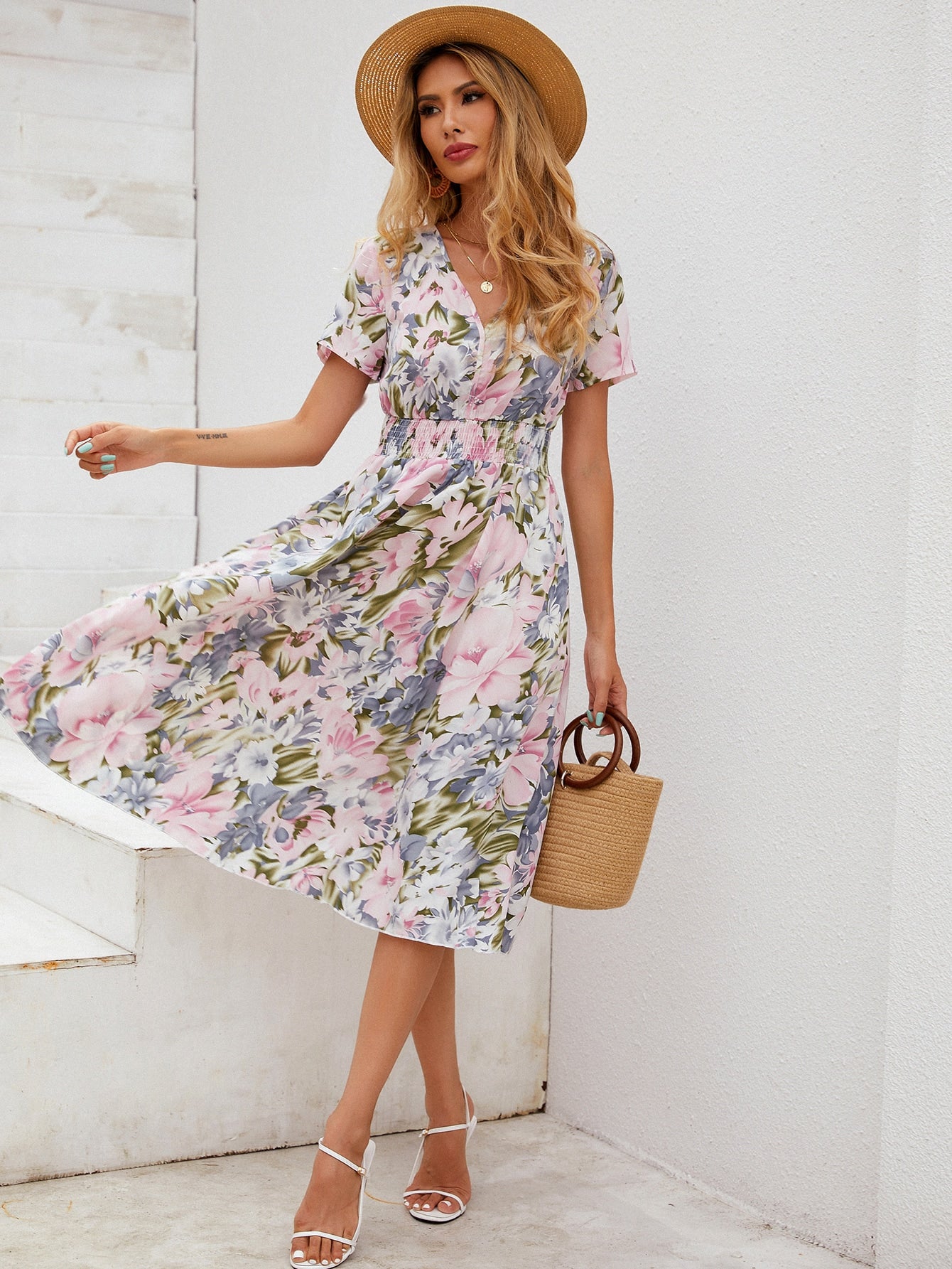 Doris floral print dress