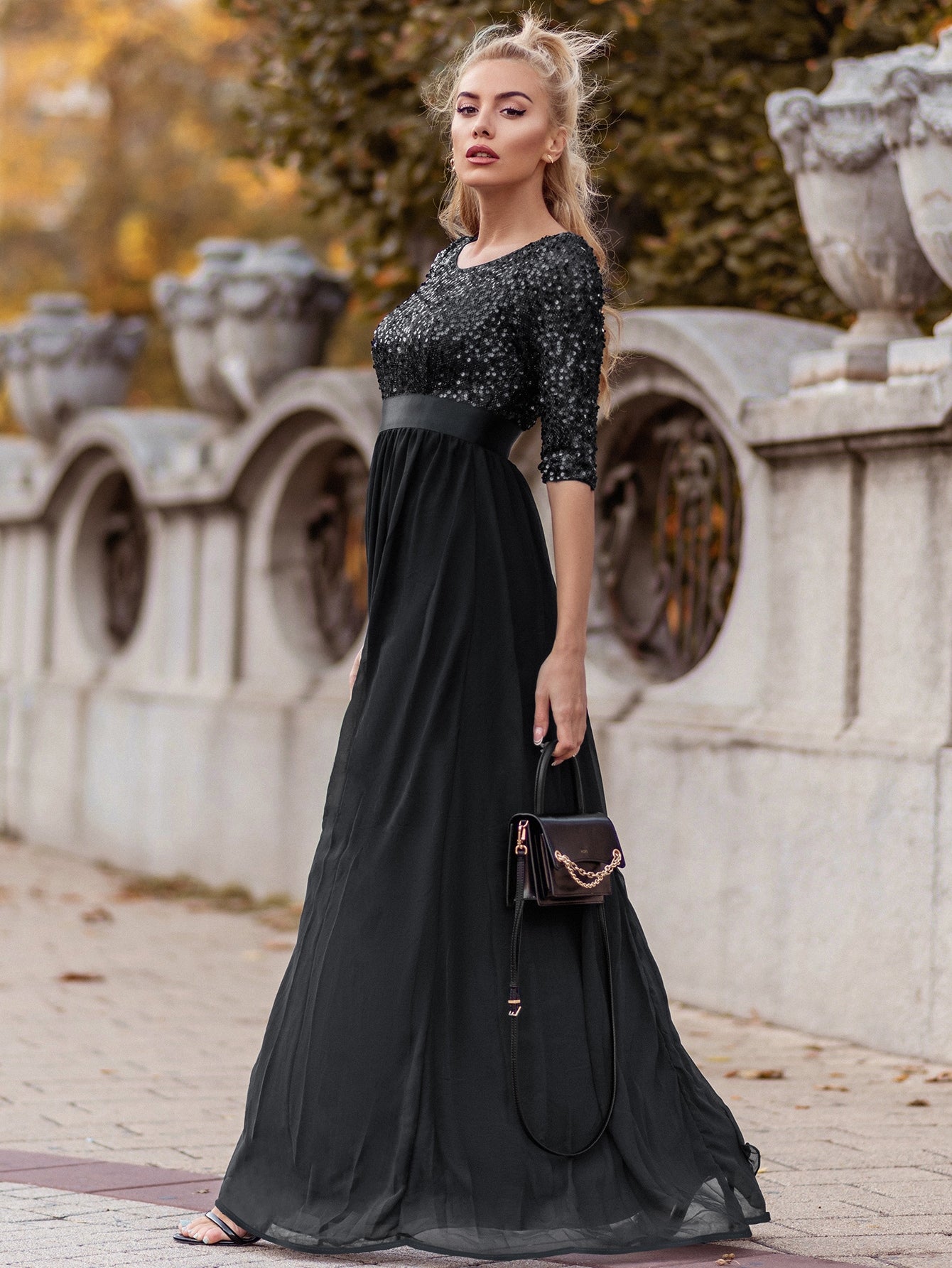 Formales Damenkleid mit Pailletten, Farben