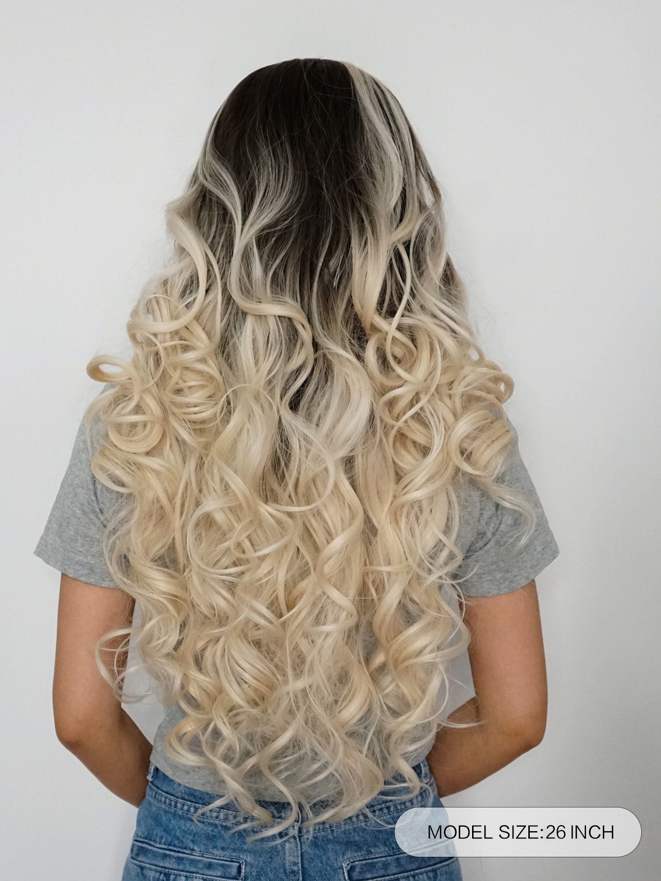 Damenperücke mit lockigem Ombre-Haar