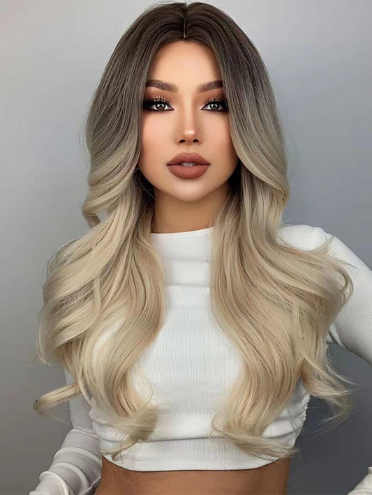 Peruka syntetyczna blond ombre