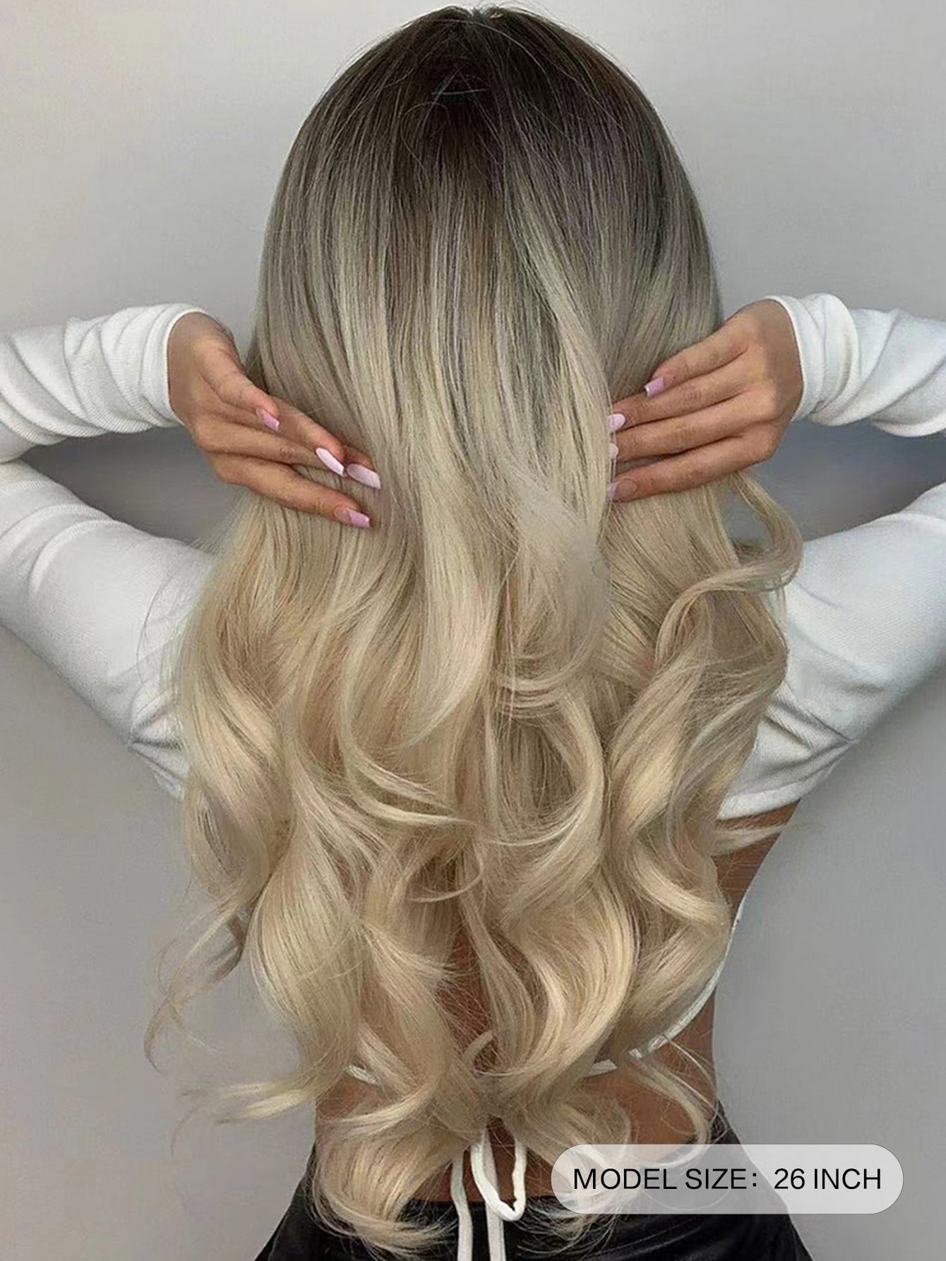 Peruka syntetyczna blond ombre