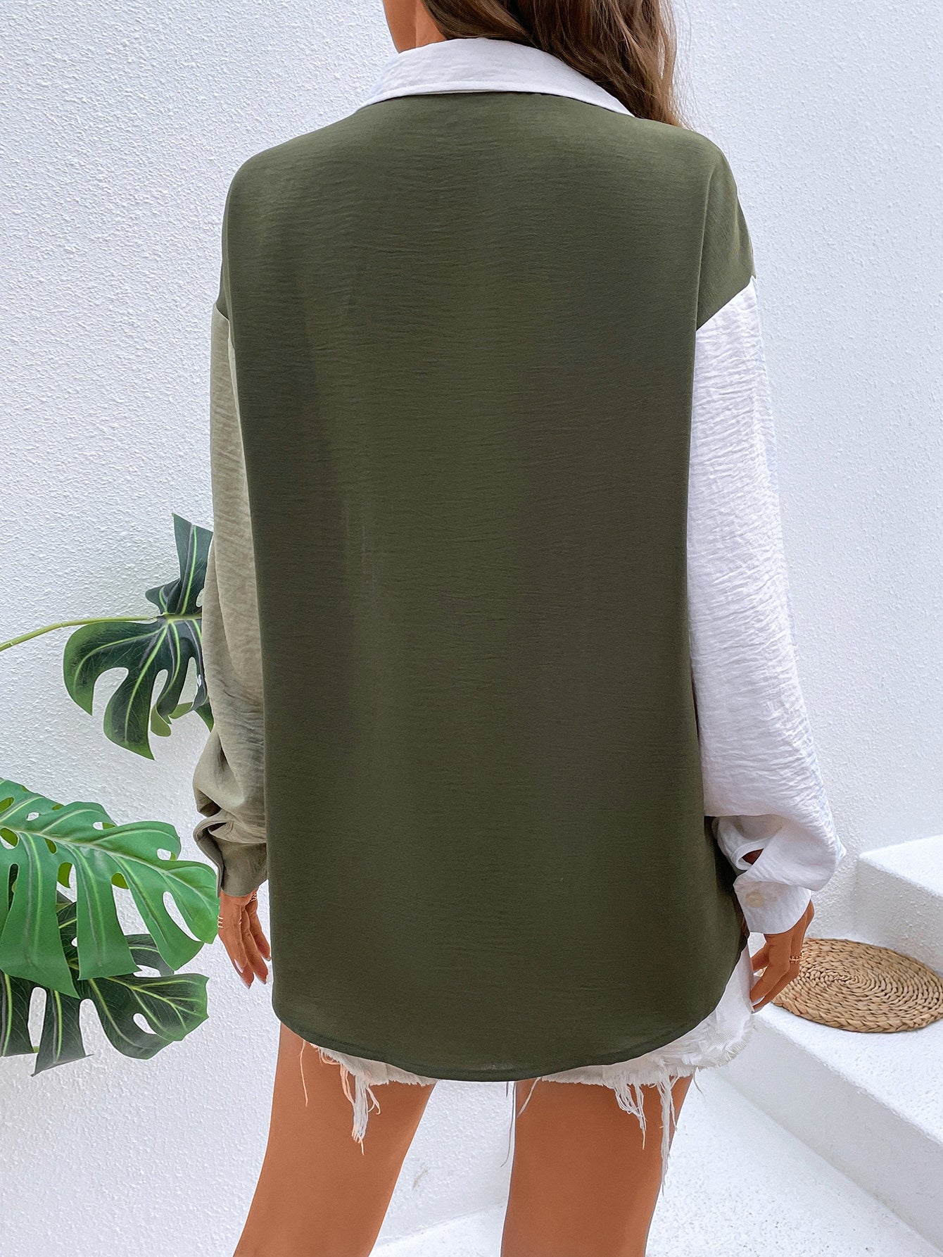 Farbblock-Shirt für Damen