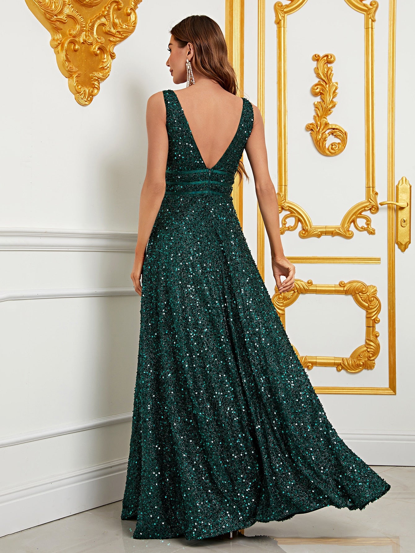 Formales Damenkleid mit Pailletten, Farben