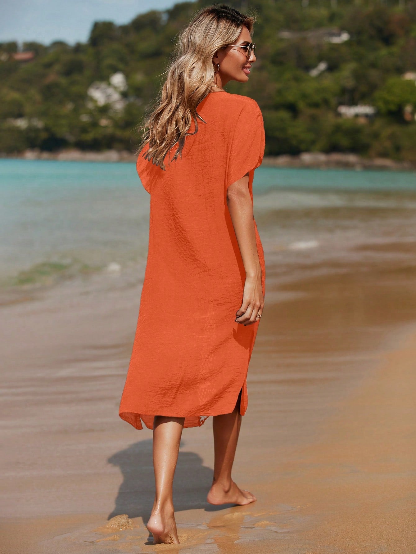 Pareo-Kleid in Strandfarben