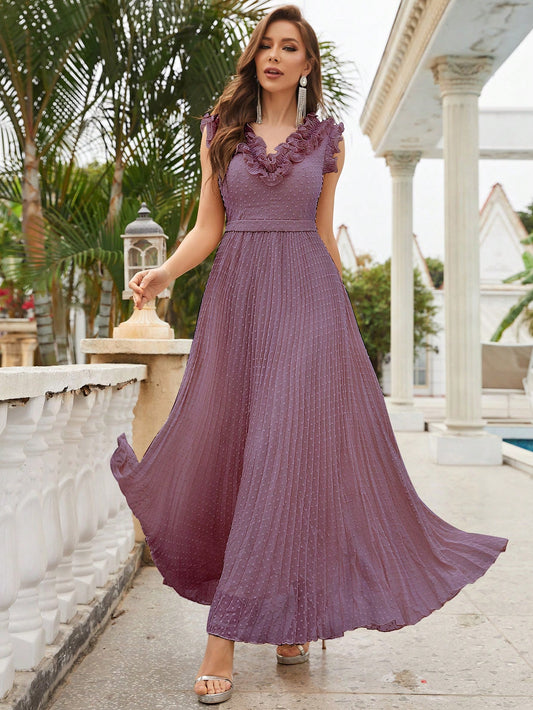 Damen-Abendkleid mit Falten