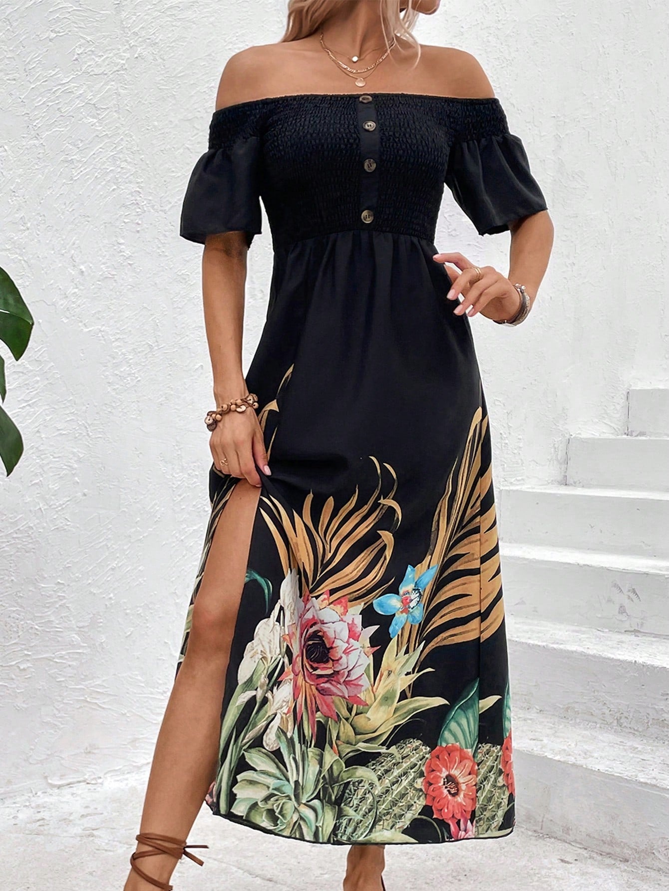 Spanisches Maxikleid für Damen