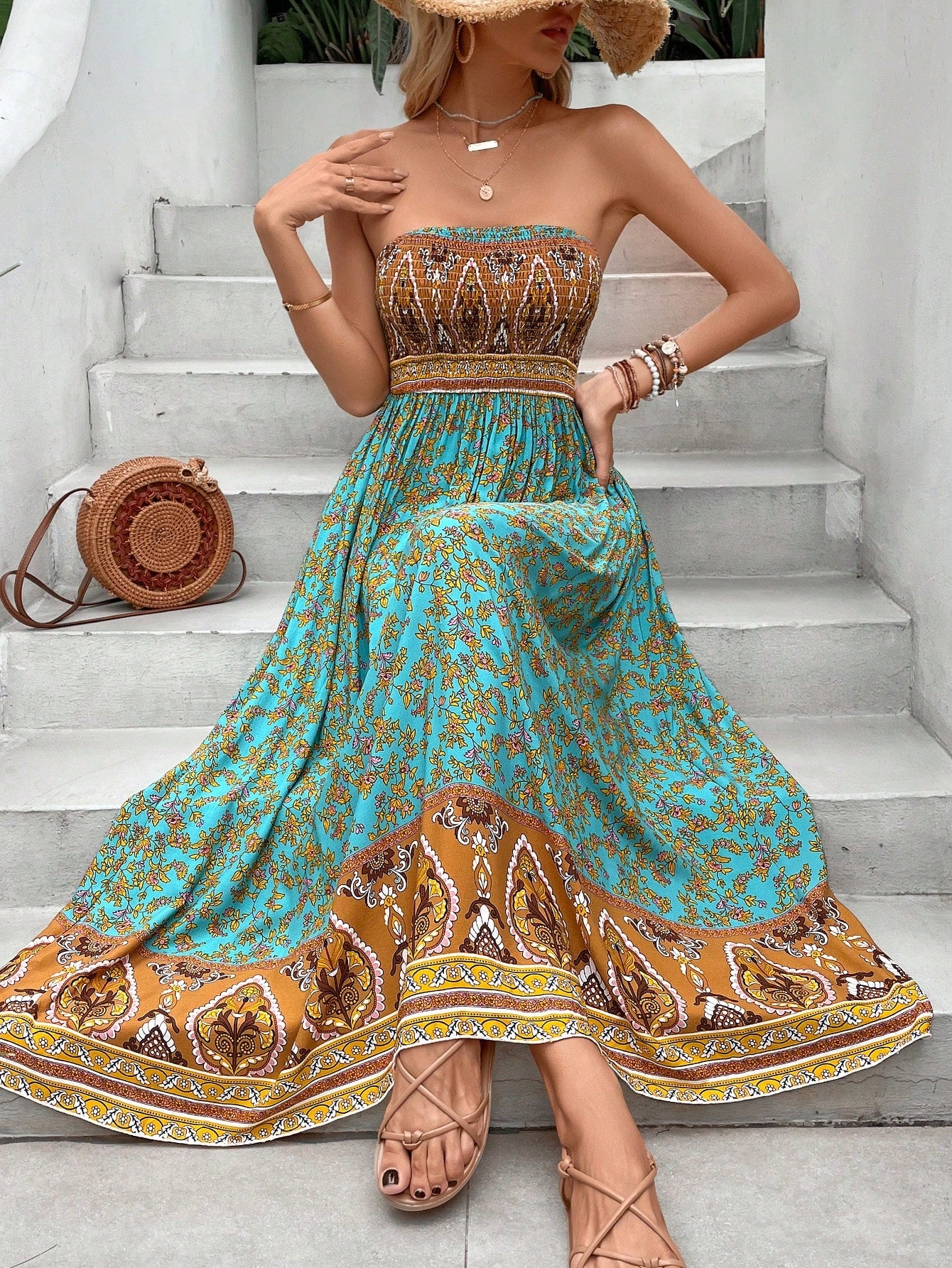 Boho-Malta-Kleid für Damen