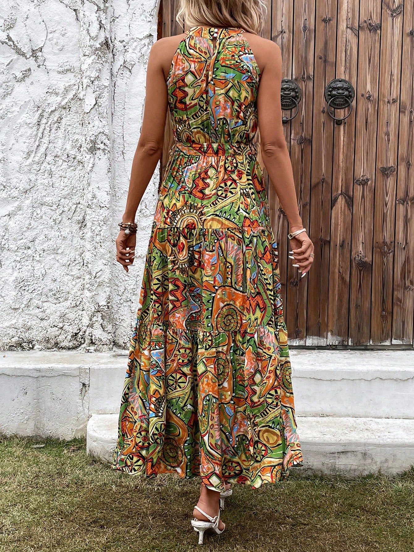 Boho-Neckholder-Kleid für Damen