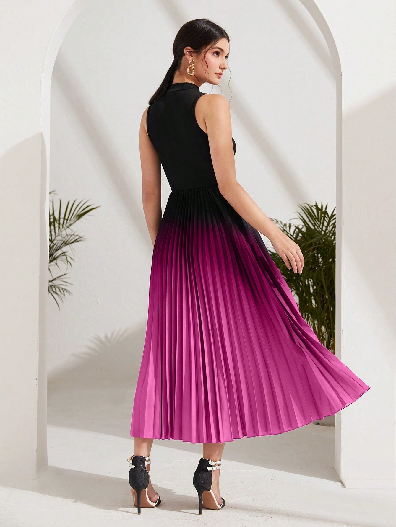 Damen-Abendkleid mit Falten, Farben