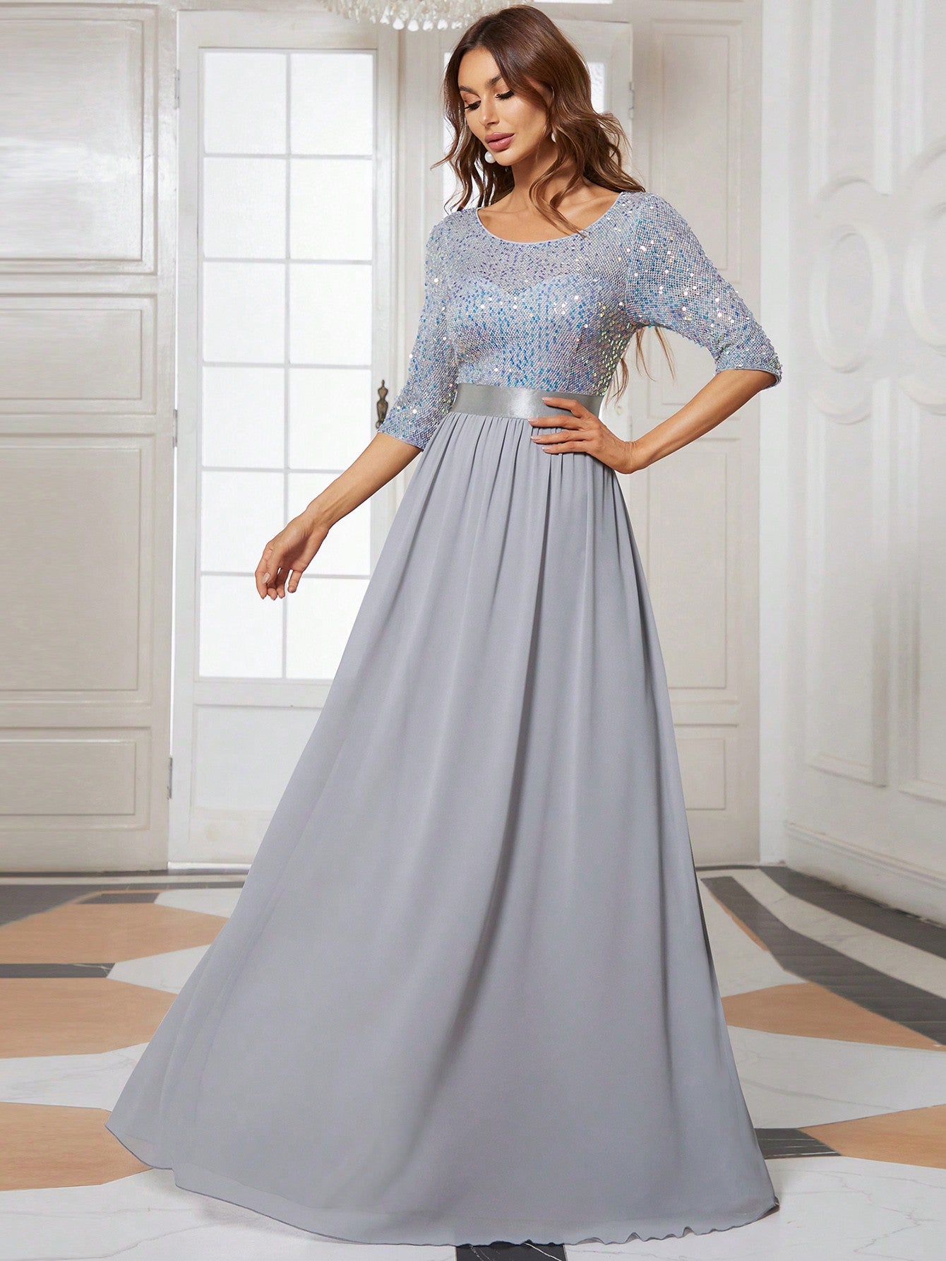 Formales Damenkleid mit Pailletten, Farben