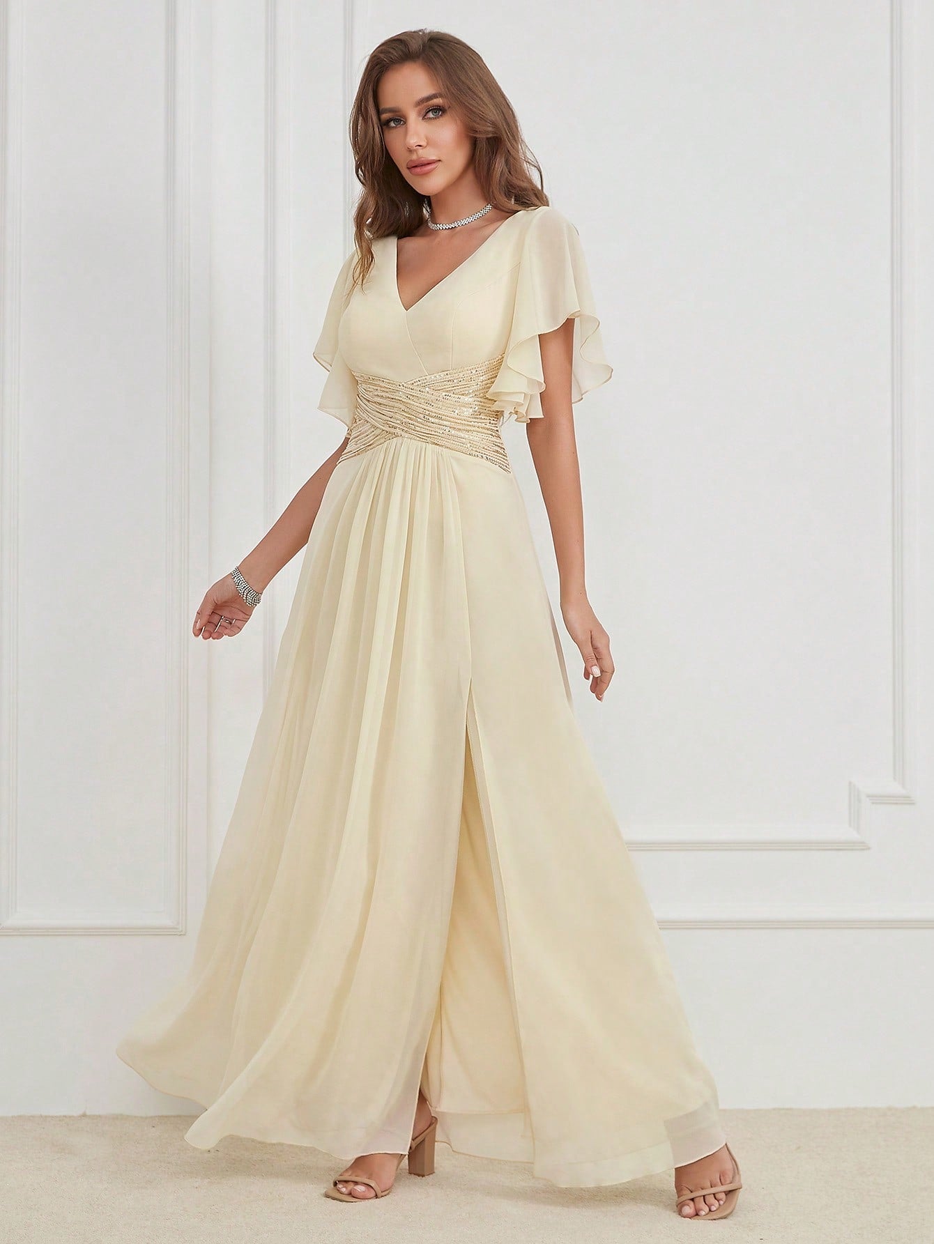 Formales Damenkleid mit Pailletten