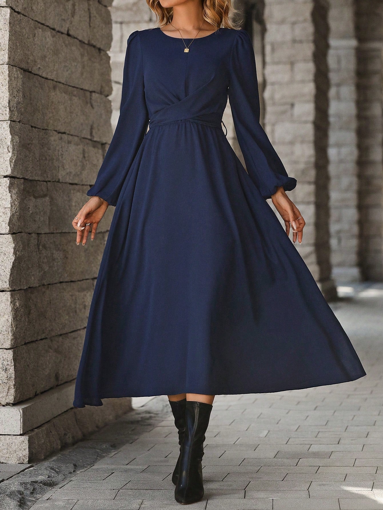 Midi-Twist-Kleid für Damen