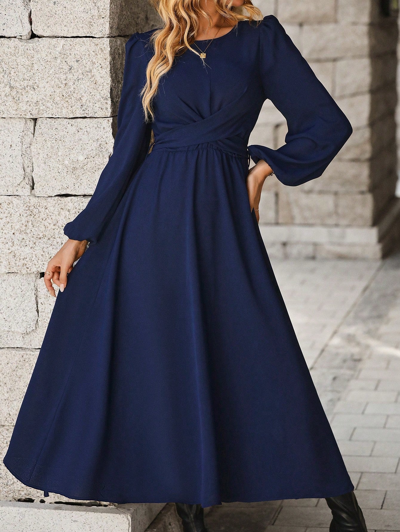 Midi-Twist-Kleid für Damen