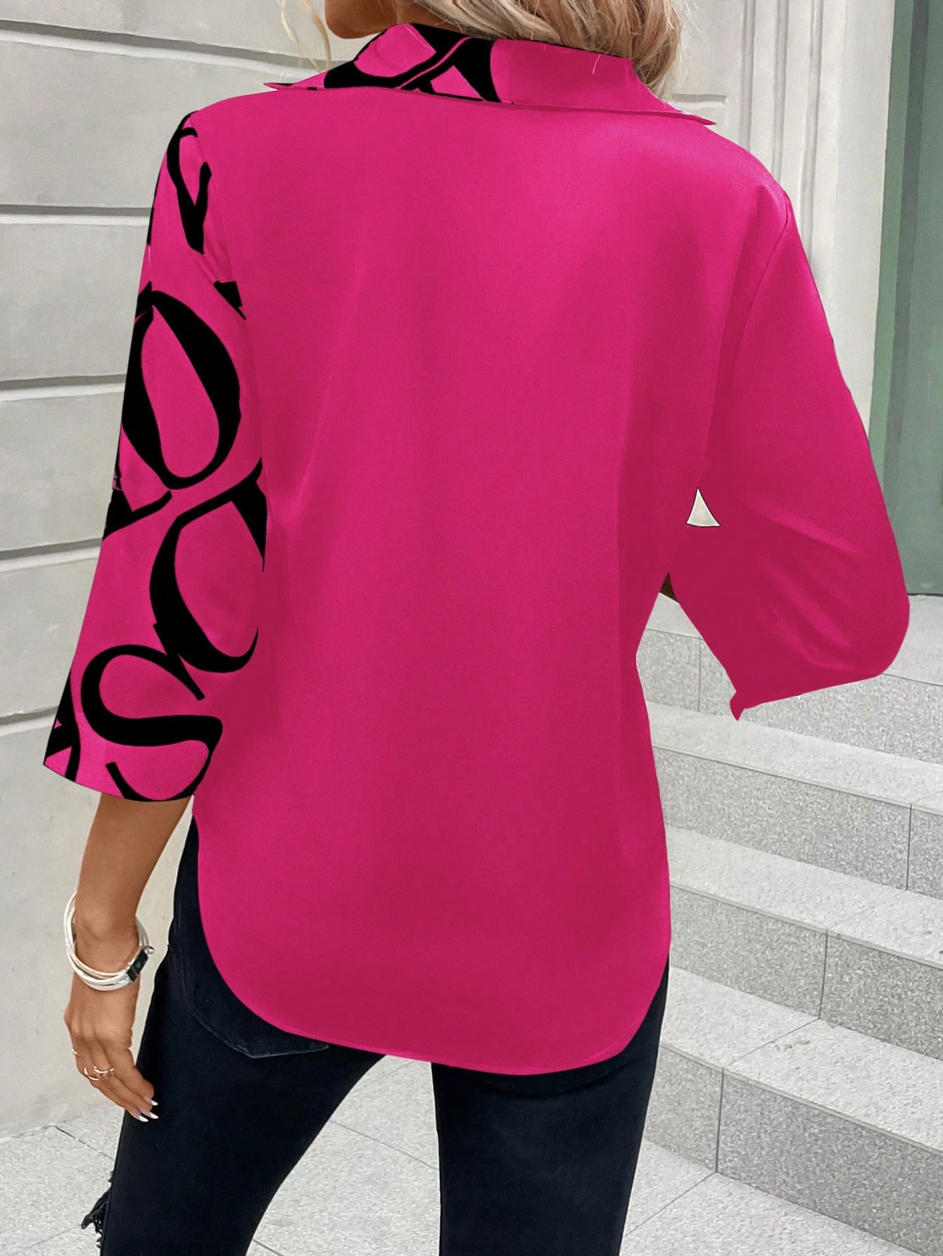 Damen-Blusenshirt mit 3/4-Ärmeln, Farben