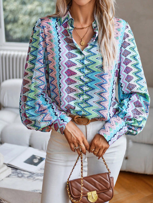 Damenshirt mit Boho-Muster