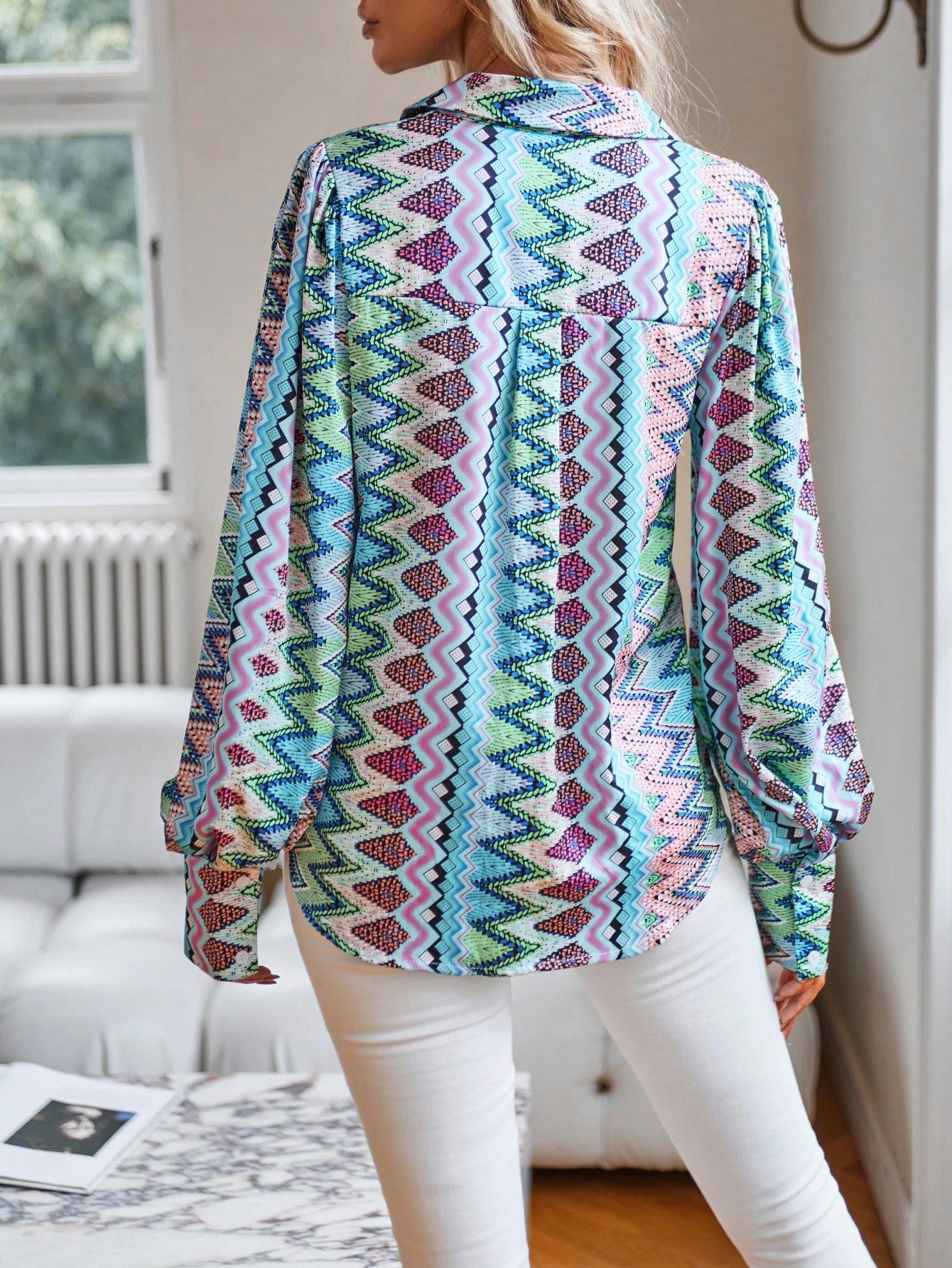 Damenshirt mit Boho-Muster