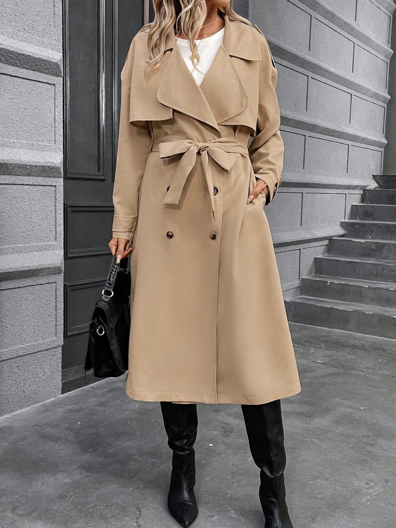 Damen-Trenchcoat mit Gürtel