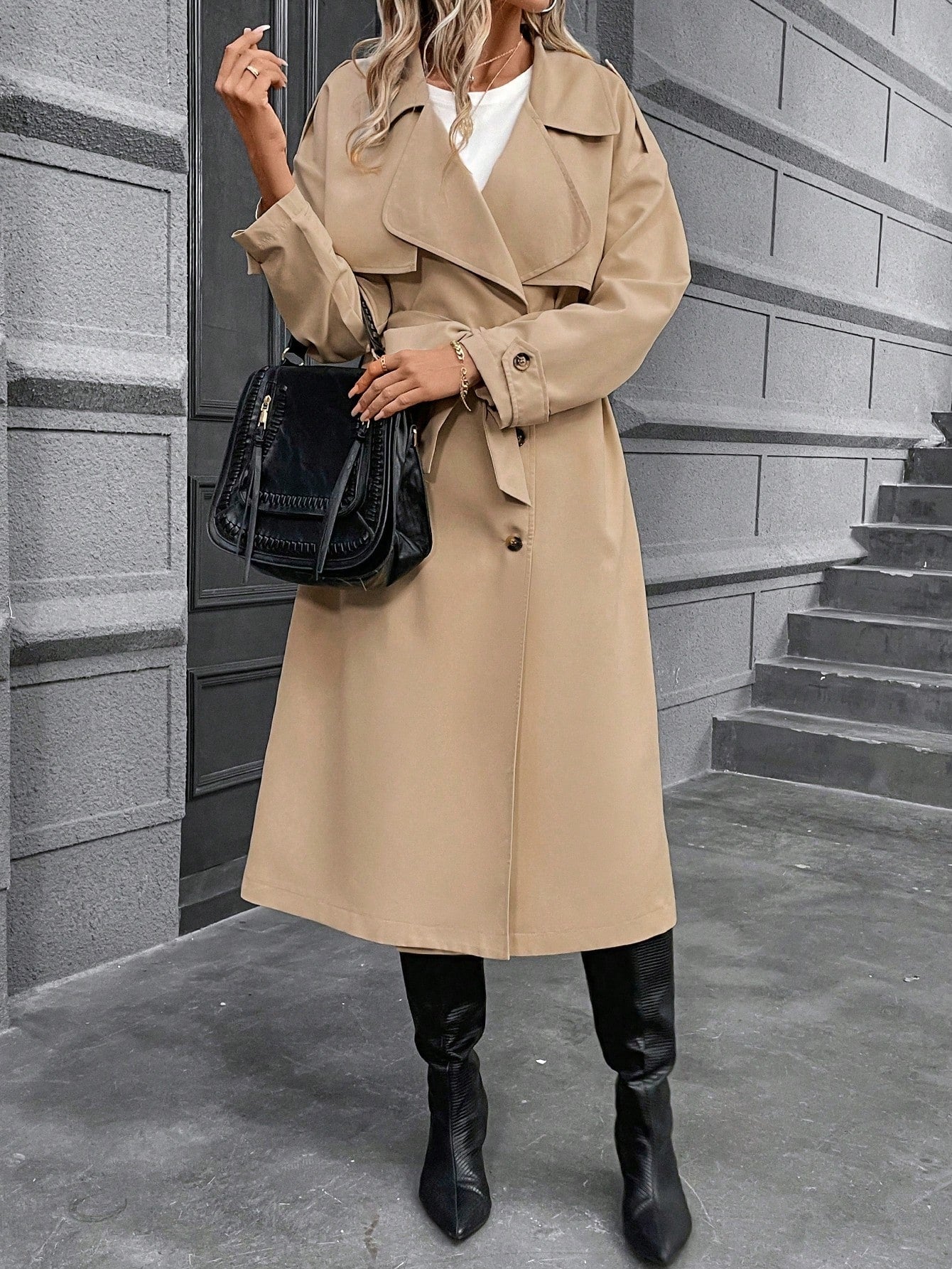 Damen-Trenchcoat mit Gürtel