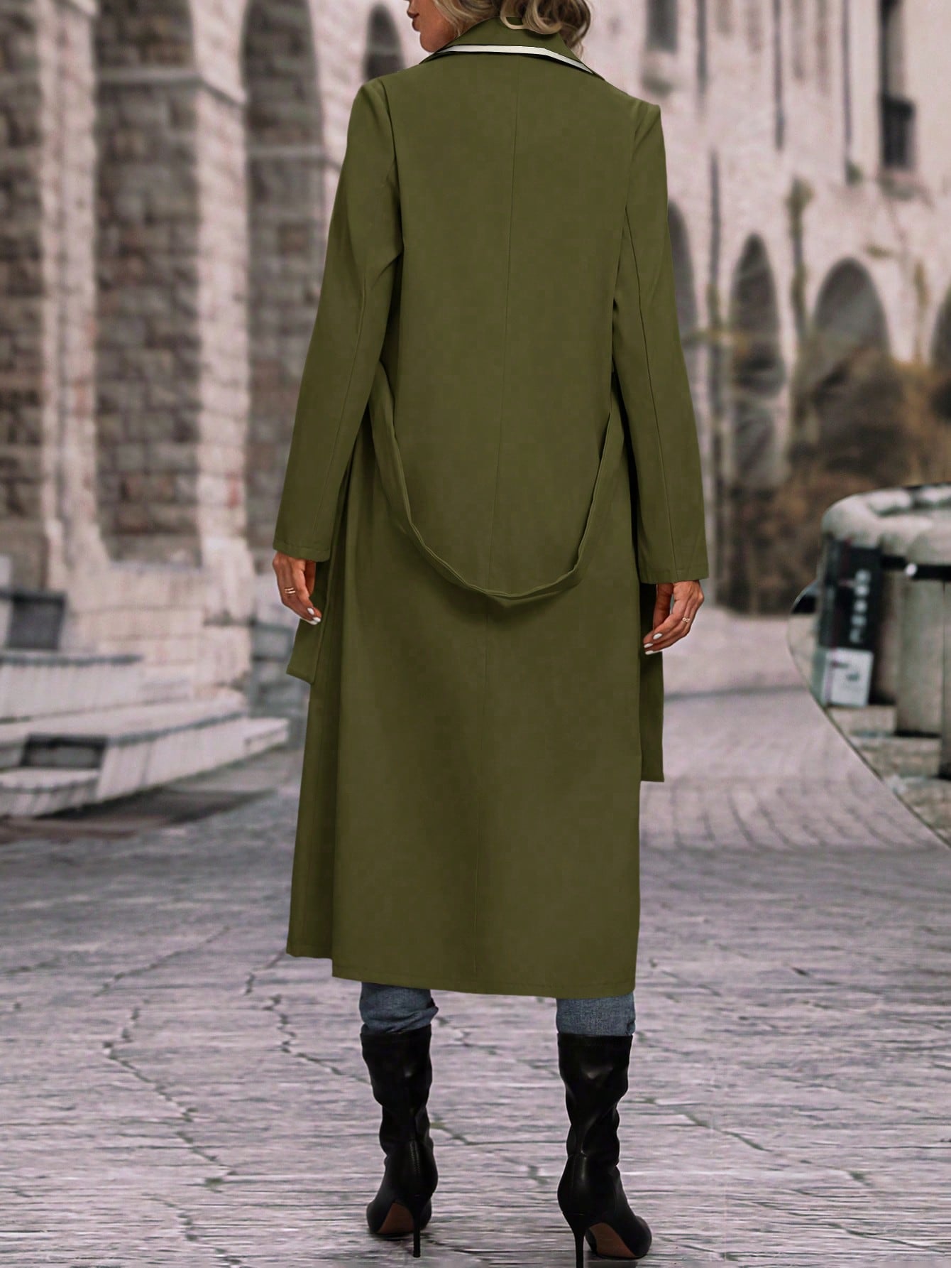 Damen-Trenchcoat mit Einsätzen