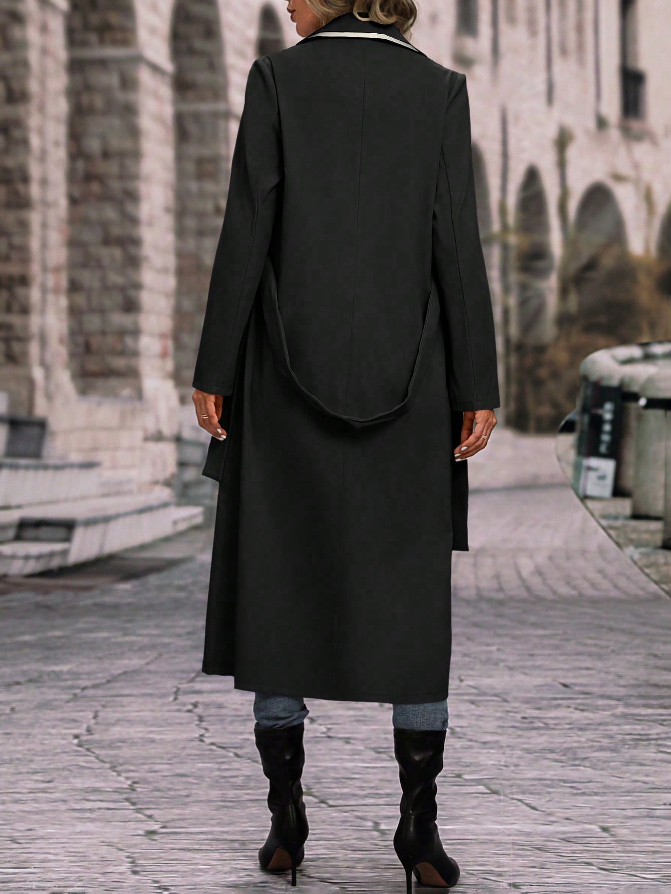 Damen-Trenchcoat mit Einsätzen