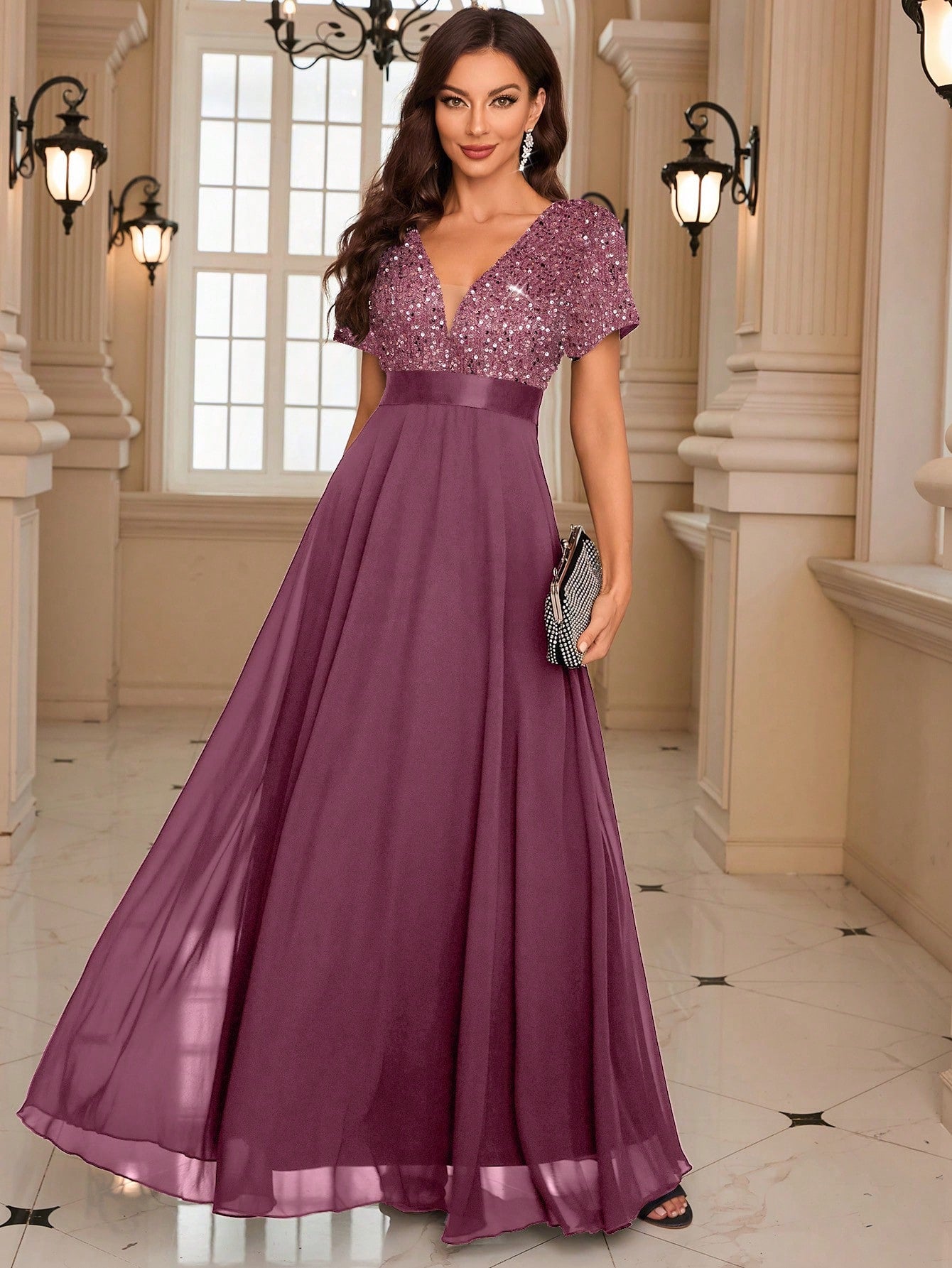 Damen-Abendkleid mit Pailletten, Farben