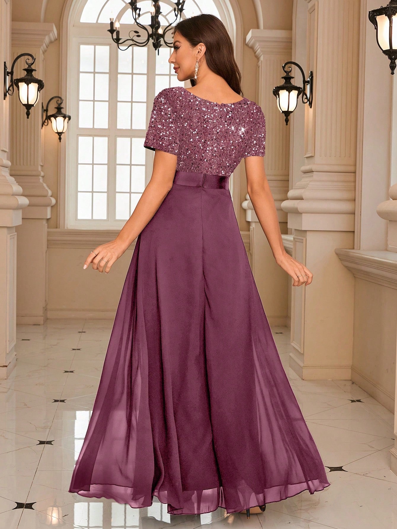 Damen-Abendkleid mit Pailletten, Farben